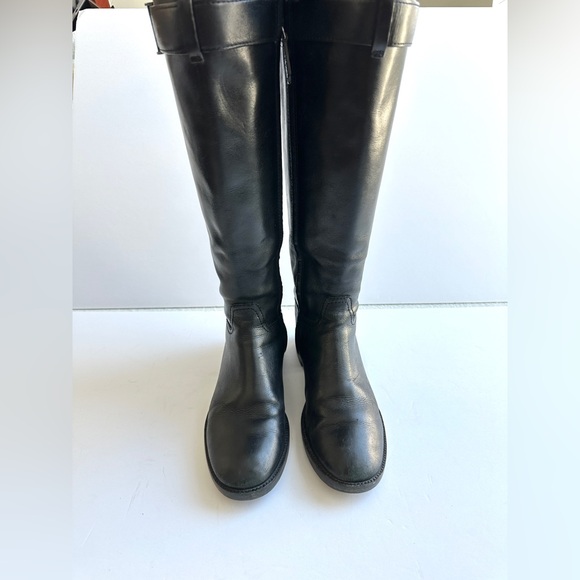 Tory Burch Grace Knee High Riding Boots Black leather tall‎ boots 6.5M - Picture 6 of 15
